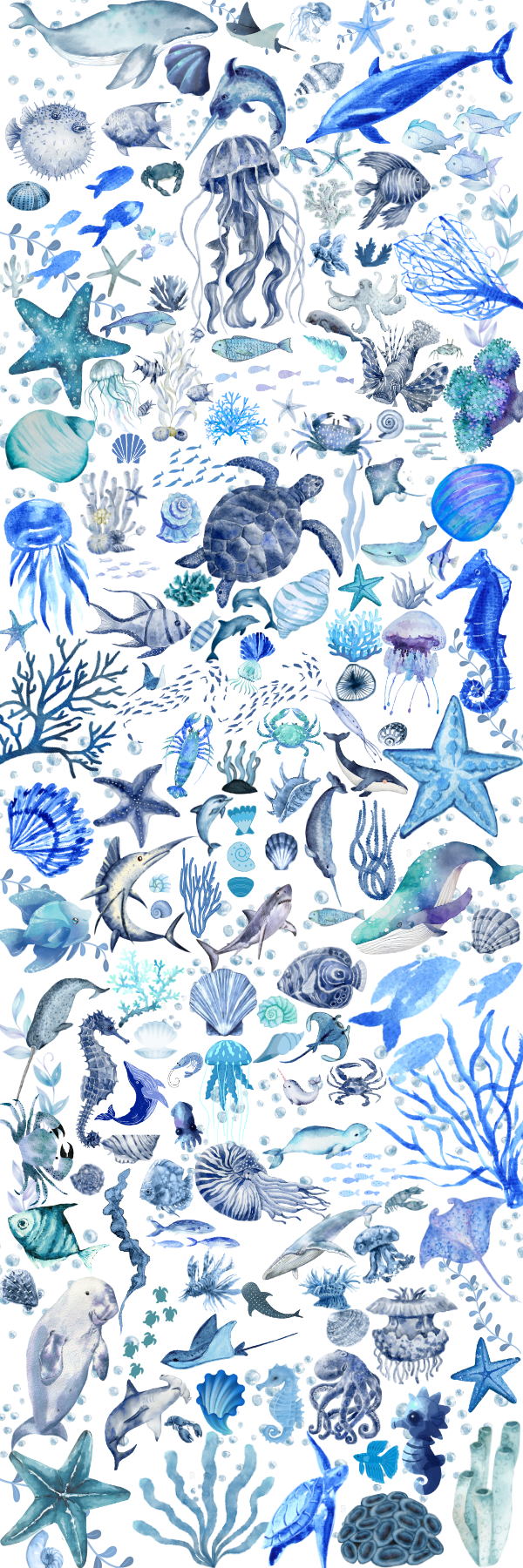 Ocean Time Sealife Bookmark – Coastal Marine Animal Bookmark for Kids & Adults, Beach Reading Accessory, Ocean Lover Gift, Nautical Bookmarker