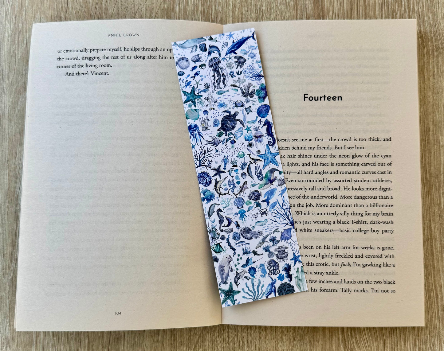 Ocean Time Sealife Bookmark – Coastal Marine Animal Bookmark for Kids & Adults, Beach Reading Accessory, Ocean Lover Gift, Nautical Bookmarker