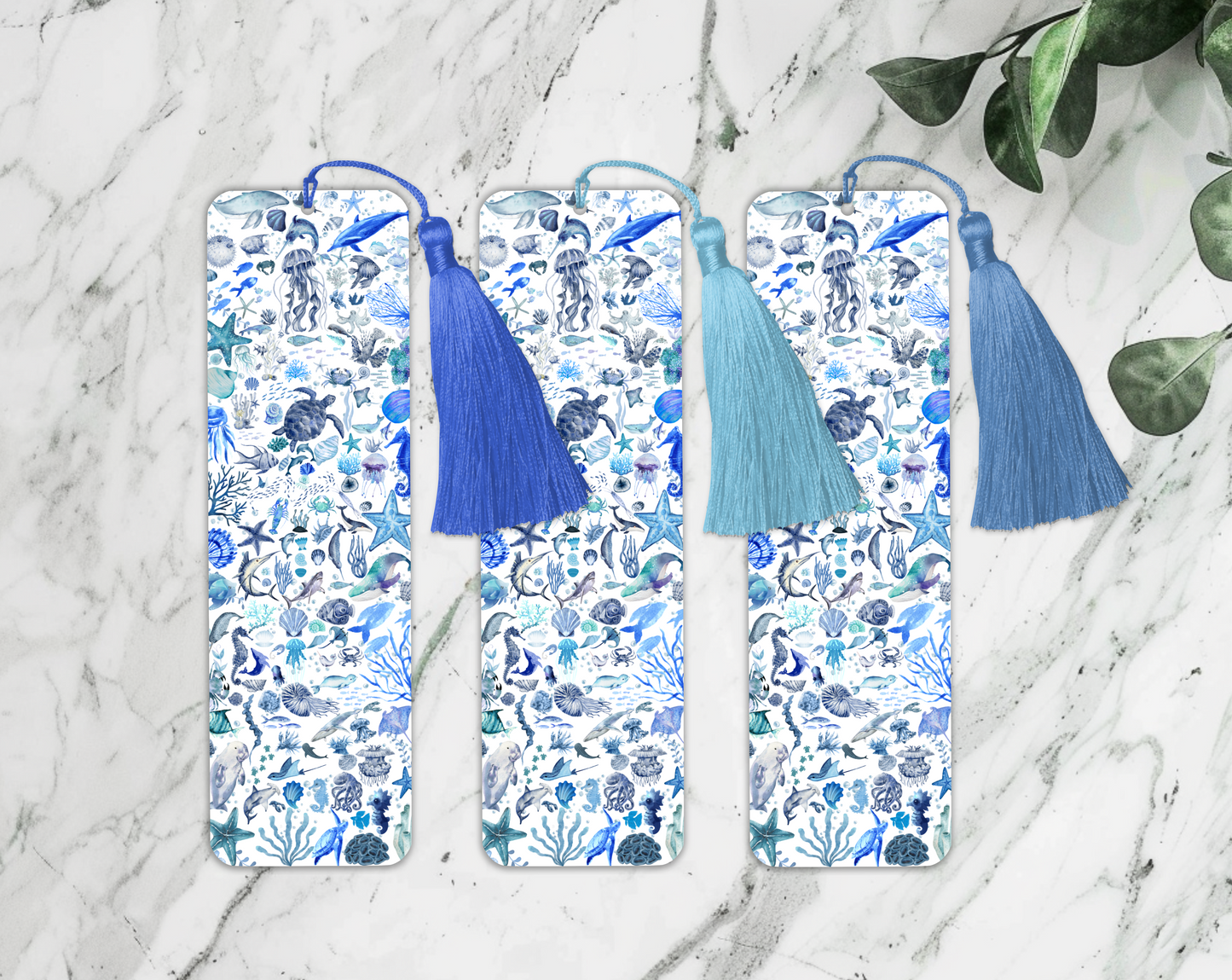 Ocean Time Sealife Bookmark – Coastal Marine Animal Bookmark for Kids & Adults, Beach Reading Accessory, Ocean Lover Gift, Nautical Bookmarker