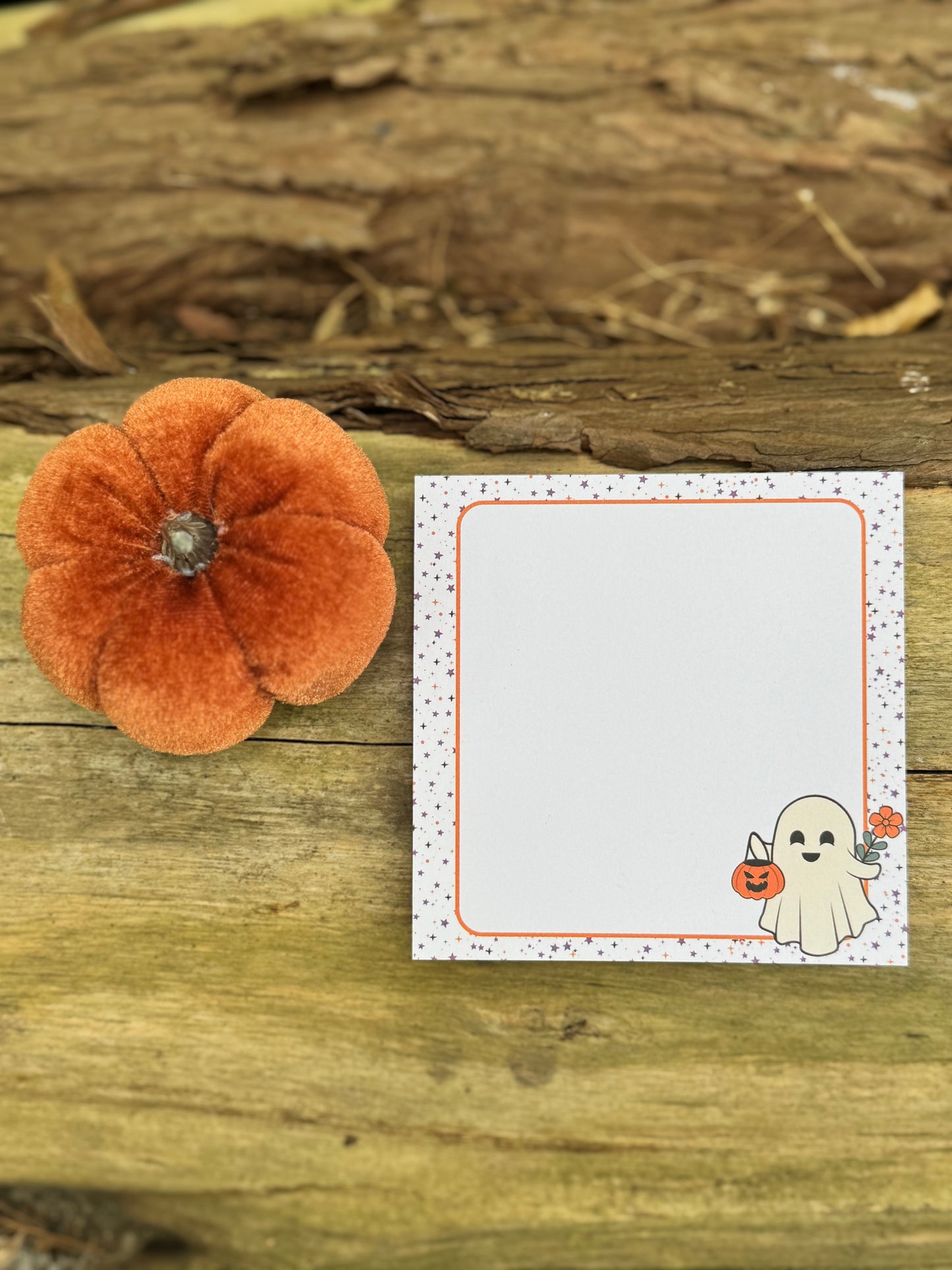 You Are Boo-titful Halloween Memo Pad | 50 Page Ghost Notepad with Cute Pumpkin & Stars | Kawaii Fall Stationery for Spooky Season Notes
