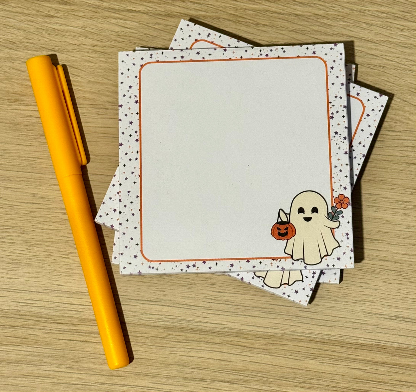 You Are Boo-titful Halloween Memo Pad | 50 Page Ghost Notepad with Cute Pumpkin & Stars | Kawaii Fall Stationery for Spooky Season Notes