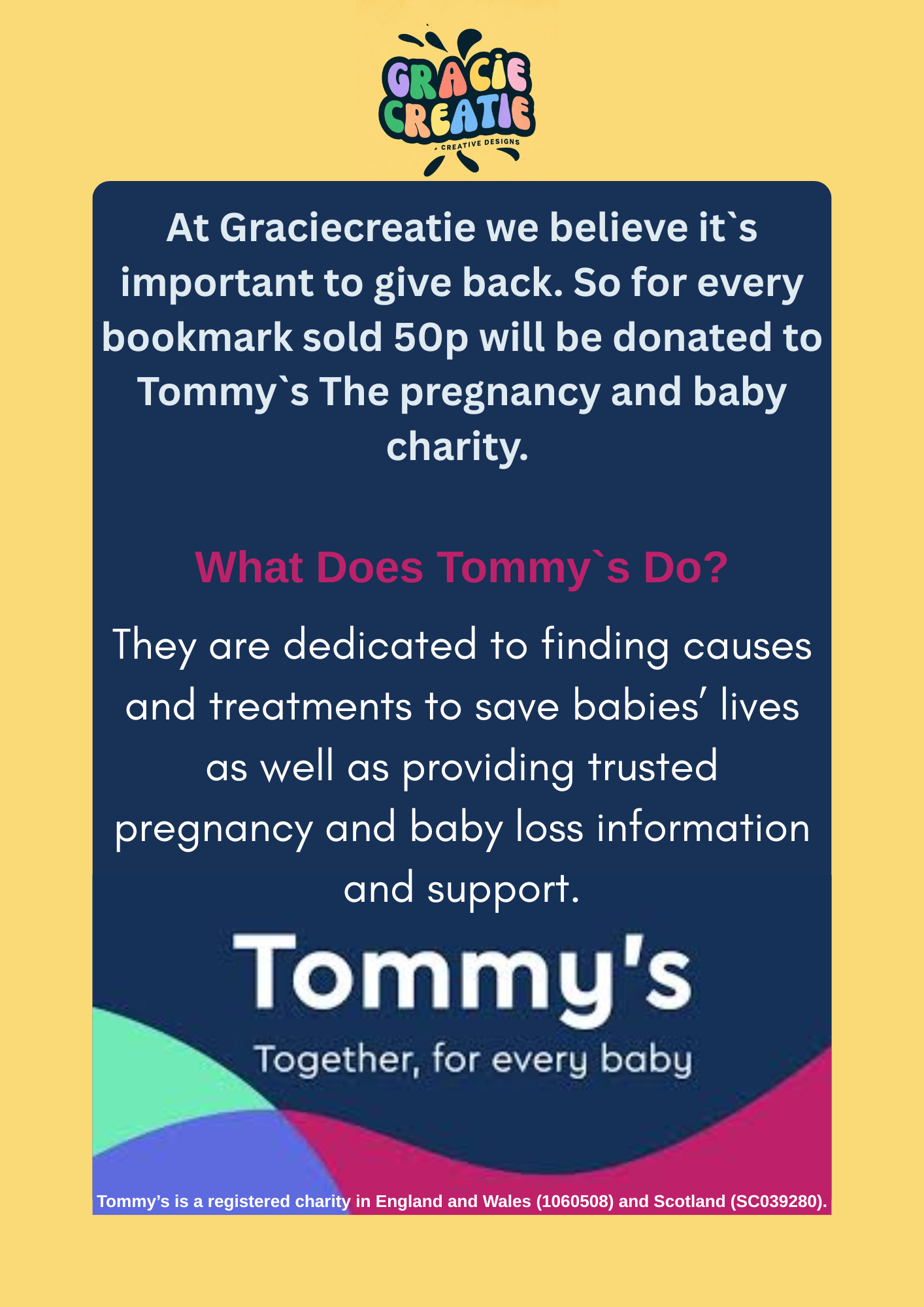 Bookmark Charity Information