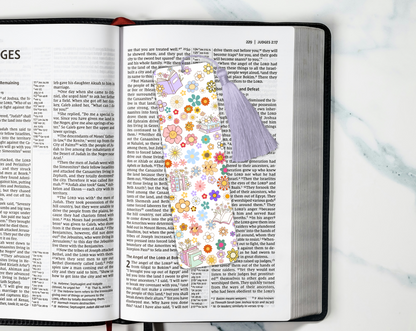 Cute Floral Books Bookmark – Aesthetic Daisy & Book Design – With Tassel Option – Square or Rounded Corners – Charity Donation Included