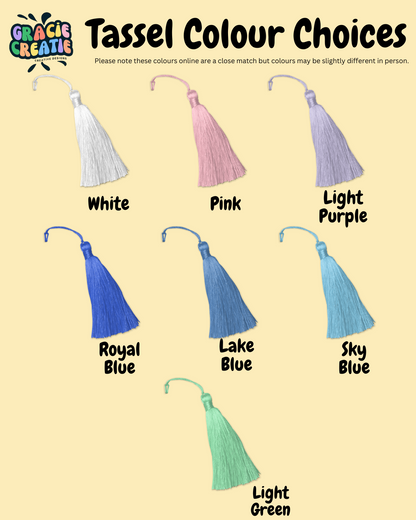 Cute Goose Bookmark – Pastel Spring Floral Aesthetic – Kawaii Goose Reading Gift – Square or Rounded Corners – With or Without Tassel