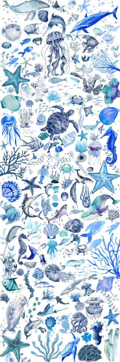 Ocean Time Sealife Bookmark – Coastal Marine Animal Bookmark for Kids & Adults, Beach Reading Accessory, Ocean Lover Gift, Nautical Bookmarker