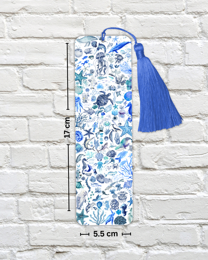 Ocean Time Sealife Bookmark – Coastal Marine Animal Bookmark for Kids & Adults, Beach Reading Accessory, Ocean Lover Gift, Nautical Bookmarker