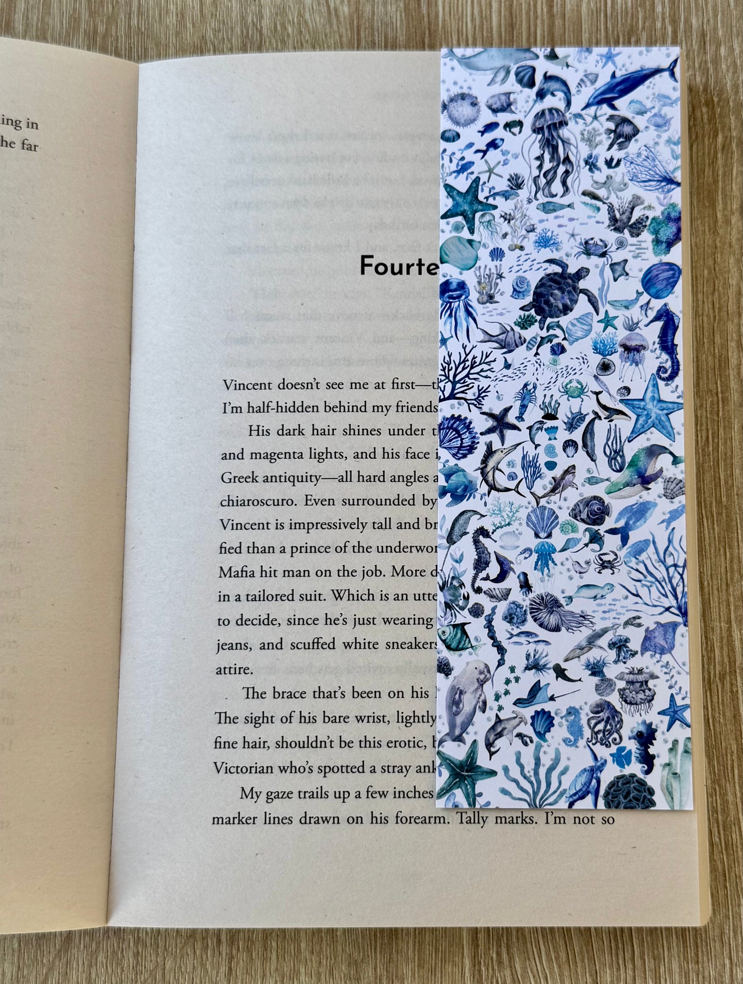Ocean Time Sealife Bookmark – Coastal Marine Animal Bookmark for Kids & Adults, Beach Reading Accessory, Ocean Lover Gift, Nautical Bookmarker