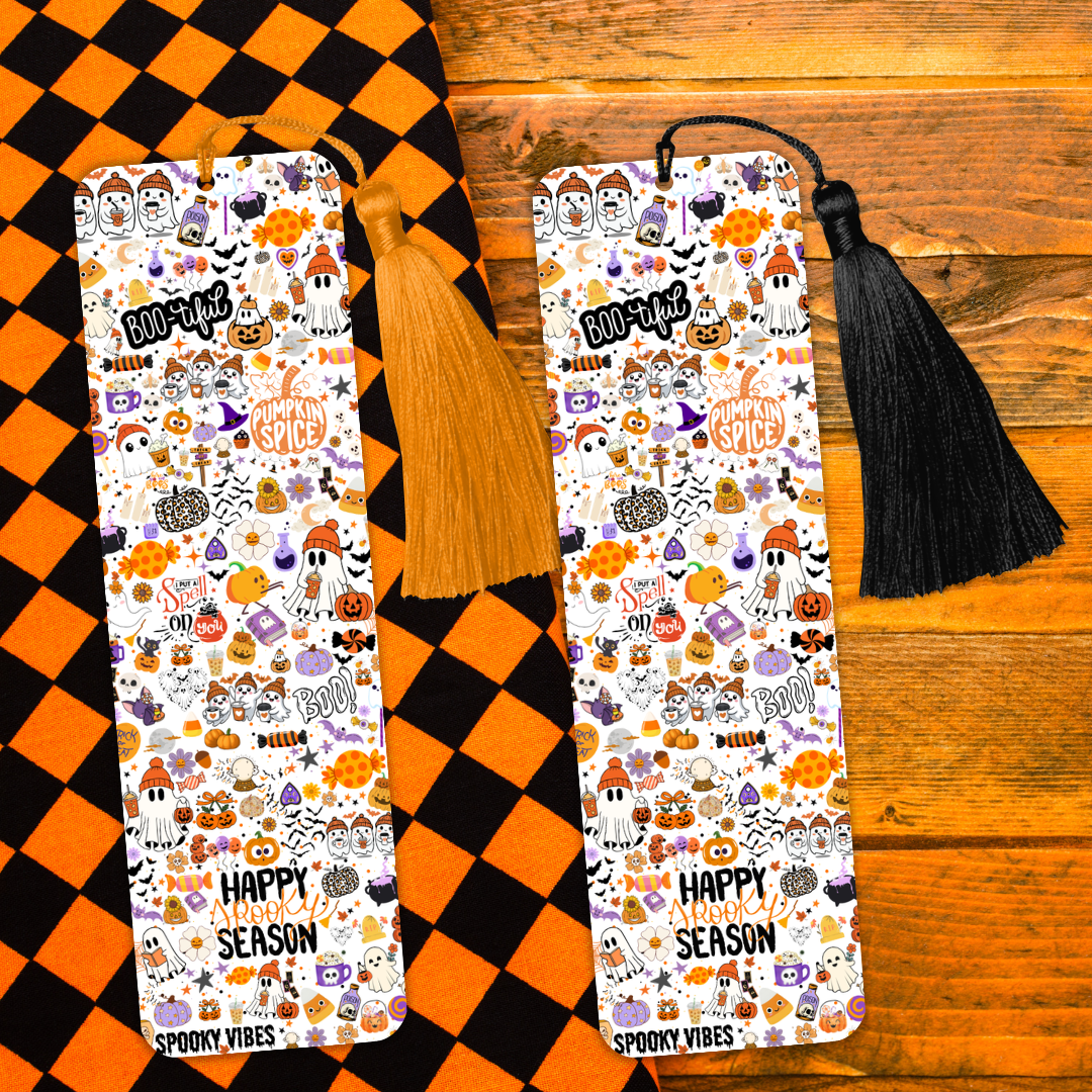 Pumpkin Spice And Everything Nice Halloween Bookmark - Spooky Season - Autumn Fall Bookmark - Pumpkin Spice Latte Perfect - Cosy Read - Gift Perfect