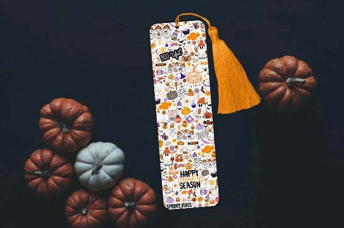 Pumpkin Spice And Everything Nice Halloween Bookmark - Spooky Season - Autumn Fall Bookmark - Pumpkin Spice Latte Perfect - Cosy Read - Gift Perfect