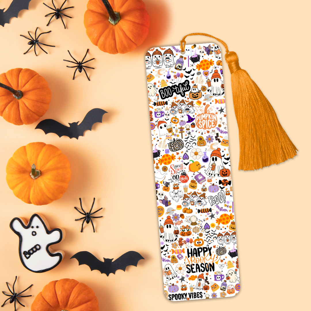 Pumpkin Spice And Everything Nice Halloween Bookmark - Spooky Season - Autumn Fall Bookmark - Pumpkin Spice Latte Perfect - Cosy Read - Gift Perfect
