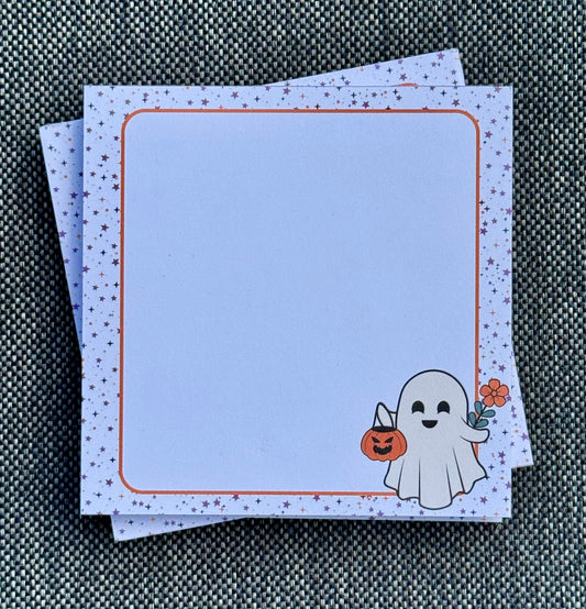 You Are Boo-titful Halloween Memo Pad | 50 Page Ghost Notepad with Cute Pumpkin & Stars | Kawaii Fall Stationery for Spooky Season Notes