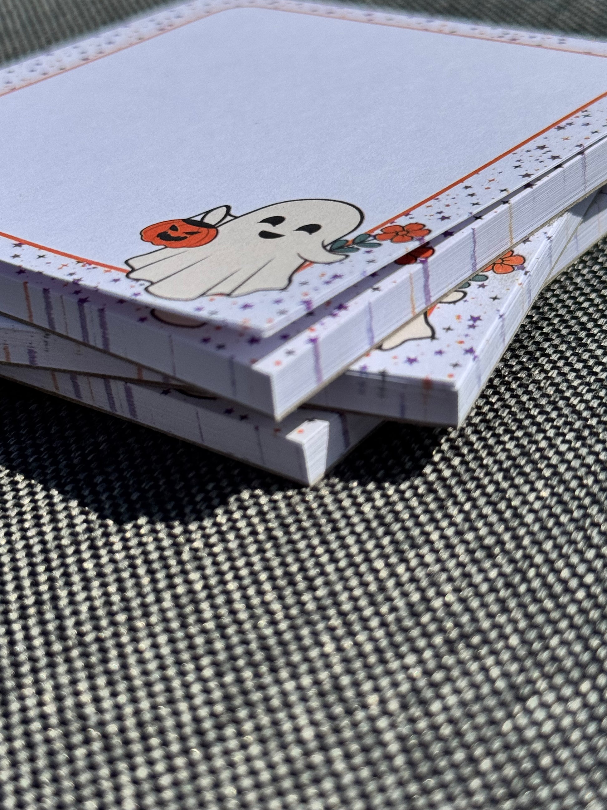 You Are Boo-titful Halloween Memo Pad | 50 Page Ghost Notepad with Cute Pumpkin & Stars | Kawaii Fall Stationery for Spooky Season Notes