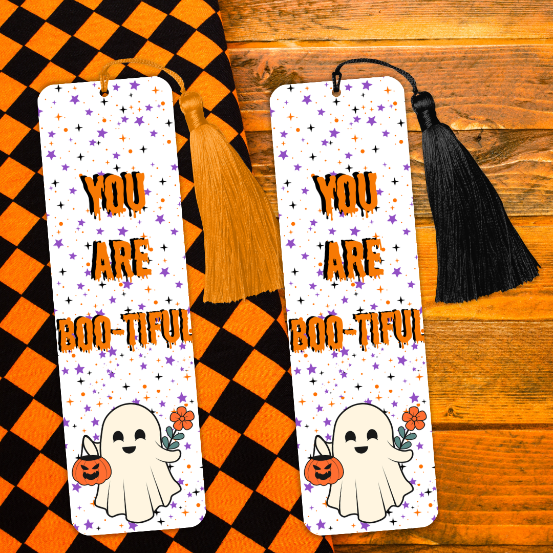 You Are Boo-Titful Halloween Bookmark-Book Lovers gift - Fall and Autumn Season Cuteness - Ghost Design - Charity Donation - Cosy Day Vibes