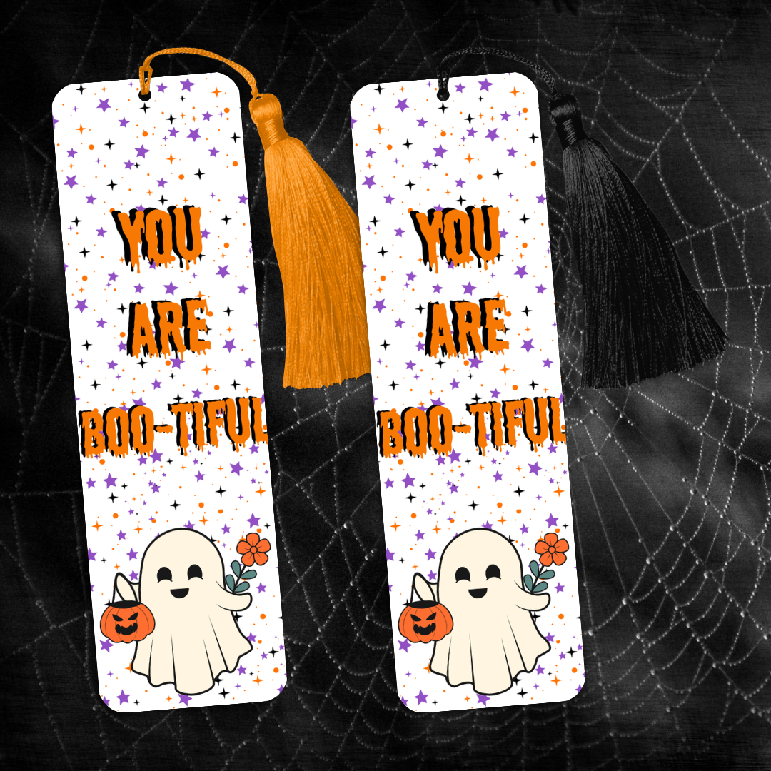 You Are Boo-Titful Halloween Bookmark-Book Lovers gift - Fall and Autumn Season Cuteness - Ghost Design - Charity Donation - Cosy Day Vibes