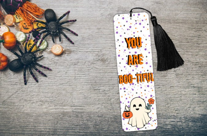 You Are Boo-Titful Halloween Bookmark-Book Lovers gift - Fall and Autumn Season Cuteness - Ghost Design - Charity Donation - Cosy Day Vibes