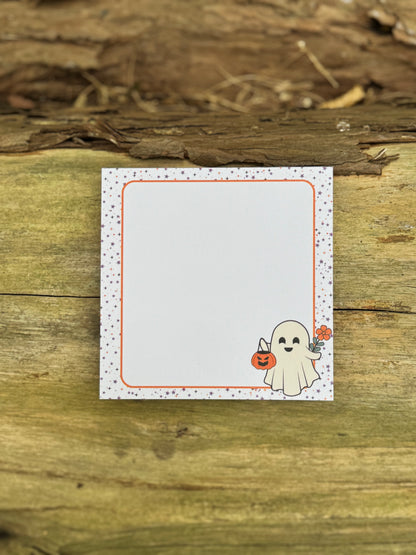You Are Boo-titful Halloween Memo Pad | 50 Page Ghost Notepad with Cute Pumpkin & Stars | Kawaii Fall Stationery for Spooky Season Notes