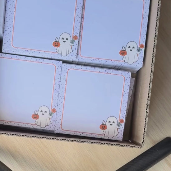 You Are Boo-titful Halloween Memo Pad | 50 Page Ghost Notepad with Cute Pumpkin & Stars | Kawaii Fall Stationery for Spooky Season Notes
